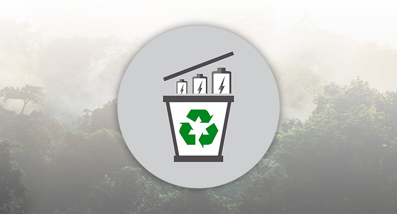 Icon für Akku-Recycling