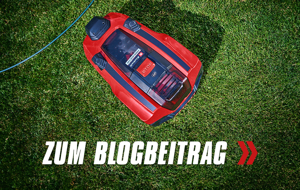 A robotic lawn mower. 