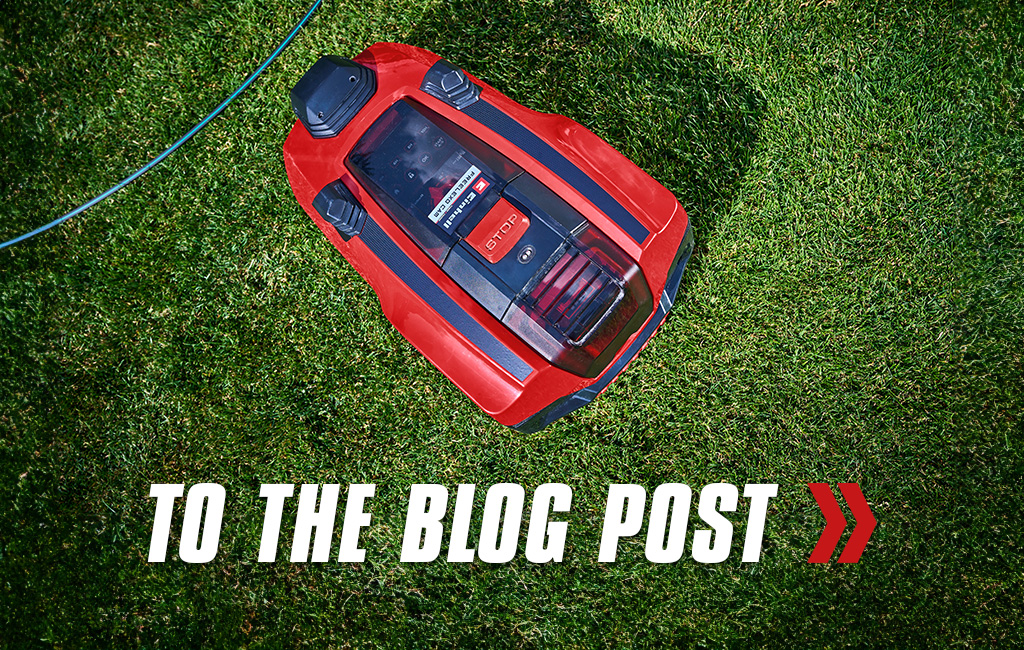 A robotic lawn mower.